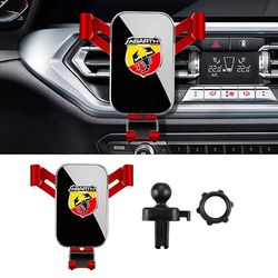 Bil Telefon Holder Air Vent Clip Mount Mobile Cell Stand Smart Phone GPS Holder For Fiat Abarth 595 Abarth 500 Abarth 124 Spider Rød