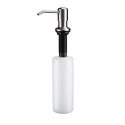 Däckmonterat kök 500 ml svart / guld / klot tvålautomater 304 rostfritt stålpump för kök inbyggd bänkdispenser Brushed Nickel