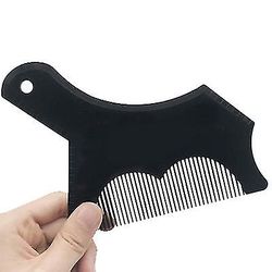 Coosilo Skæg Shaping Styling Tool Skabelon Shaper Stencil Symmetri Trimning Skæg Comb sort
