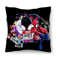 Ederfun Spidermans Across The Spider-vers Putevar Anime Miles Morales Gwen dekorative 45x45 putevar for lin lin sofa puter A short plush 45x45cm