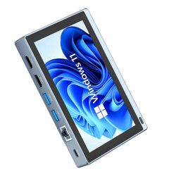 Unbrand Windows 11 5,5 tuuman Touch Mini PC -tabletti, Intel Celeron J4125, 8 Gt + 128 Gt, WiFi, 4K UHD, moniportti, kannettava toimisto ja kotivii...