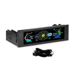50 W monitoiminen PC-suoritin 5-kanavainen tuulettimen ohjain kosketusnäytölle LCD-tuulettimen lämpötilan nopeuden säädin etupaneeli 5,25" paikka M...