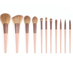 11 Makeup Brush Sæt for begyndere Makeup Brush Sæt Med træhåndtag