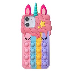 Til Iphone Apple Cartoon Unicorn Mobiltelefon Taske Rainbow Silicone Soft Cover iPhone7 eller 8