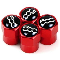 4 kpl alumiiniseoksesta valmistettuja auton rengasventtiilien korkkeja, ilmarenkaiden varsia, suojuskotelo Fiat 500 500x 500l 500s 2007~2015 auton ...
