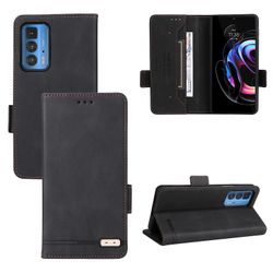 Gangxun Etui til Motorola Moto Edge 20 Pro / edge S Pro læderetui Folio Flip med kreditkortspor Etui Coque Sort