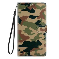 Foxdock Cover til Samsung Galaxy A02s sag mønster camouflage Pu læder kortholder magnetisk