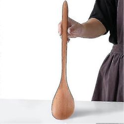 Jättimäinen puulusikka ruoanlaittoon, iso puukauha-astia, iso kulmalusikka | Suorakulmainen lusikka, mukava pitkä kahvakahva keittiön tarjoilukauha