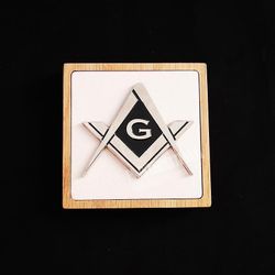 Bricks Masons "Kompas og firkantet g" frimurerisk bil emblem
