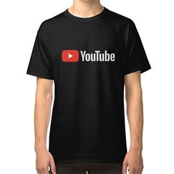 RockShark TOP SÆLGER - Youtube Logo Merchandise T-shirt sort L