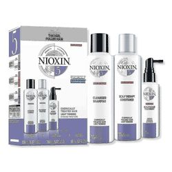 Nioxin Hair Care -kokeilupakkaus, joka sisältää puhdistusaineen, päänahan hoidon ja päänahan hoidon, järjestelmä 5, 1 ea