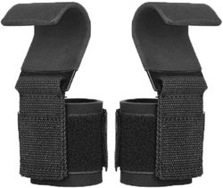 Linkrunning Kvinder Herre Vægtløftning Kroge Power Lifting håndled stropper til Pull ups Vægtløftning Strap Kroge til Home Gym Training Workout sor...
