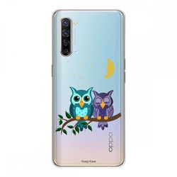 Crazy Kase Hull For Oppo Find X2 Lite i silikone 1 Mm, Moonlight Ugler