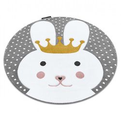 RugsX Tæppe PETIT BUNNY cirkel grå circle 160 cm
