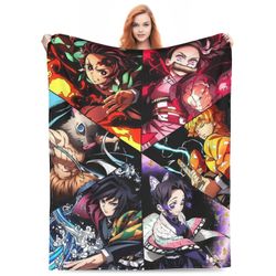 Demon Slayer fleecehuopa Super Soft Cozy lämmin flanellifleece heittohuopa sohvalle vuodesohva sohva heittää WMMT5659 100x125cm 50x40in