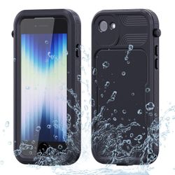 SHELLBOX IP68 vedenpitävä hybridikuori iPhone 7/8/SE:lle (2020/2022), pölytiivis ja nauhallinen