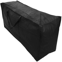 Stor bærepose havemøbler pude opbevaringspose vandtæt sort 116CMx47CMx51CM