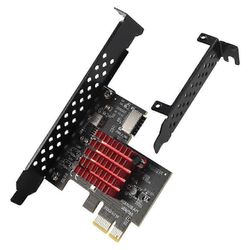 PCIE USB 3.1 GEN2 Type-E -laajennuskortti, 10 Gbps PCI Express 3.0 1X - 20Pin edessä musta punainen