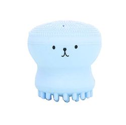 Coosilo Octopus Shape Silikone Ansigtsrensningsbørste - Ansigtsvask skrubbe, hudpleje, rensende instrumentbørste lyseblå