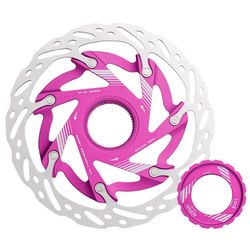 Keskilukko hydraulinen levyjarruroottori 160/140mm keskuslukitus polkupyörien levyjarruroottori maastopyörän roottoriin vaaleanpunainen tyyli