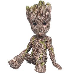 Duqi Guardians of the Galaxy siddende Mini Baby Groot Figur