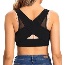 Mikasa Hunchback Posture Corrector Kvindelig BH Understøttende Bryst støttende Krop Formgivning Tøj Kropsformende Tøj Egnet Til Hunchback Sort