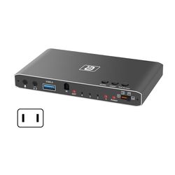 4 ud 1 ud Hdmicompatible2.0 Video Capture Card Audio Separator Switcher Box Jævn optagelse og bred kompatibilitet US Plug
