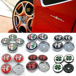 4stk/Lot 60mm Alfa Romeo bilhjul centernavkapsler til Alfa Romeo 4c 8c 147 155 156 159 166 Giulietta Stelvio Spider GT 3