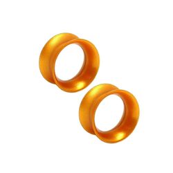 BodyJewelryOnline Tynde silikone ørepropper tunneler fleksible øreflipper guld metallisk fleksibel expander piercing smykker 6mm -2 gauge