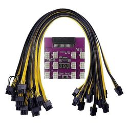Palvelimen virtalähteen katkaisukortti PCI-E 12x6Pin sovitinmuunnin BTC-louhintaan 7001484 tehoa varten