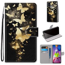 Foxdock Etui til Samsung Galaxy M51 Golden Butterfly Mobile Cover