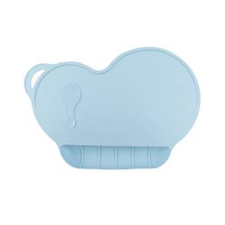 Pestävä taitettava silikoninen ruokailumatto, luistamaton lämmöneristyspöytämatto kotiin ja matkoille, kestävä elintarvikelaatuinen sininen silikon...