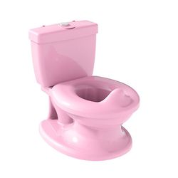 Darmowade Ægte pottetræningstoilet med livagtig skylleknap og lyd til småbørn og børn, hvid Pink