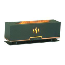Simulation Flame Humidifier Silent Aroma Diffuser til Yoga Gave Drawing Room Hvid Grå 25cmx6.9cmx8.6cm