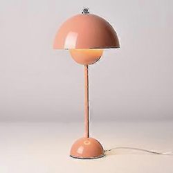 Modernit rautakukkaruukun pöytävalaisimet makuuhuoneen olohuoneen yöpöydän valot Kotitutkimuspöytä Lamppu E27 Valaisimet Vaaleanpunainen