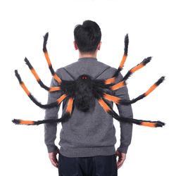 Halloween aikuisten hämähäkkireppu puku musta värikäs hämähäkki vaatteet hauska nainen karkkipussi 8 hämähäkin jalkaa oranssi