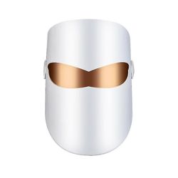 Led Ansigtsmaske Rød Blå Lys Terapi 3 Color Beauty Photonic Maske for Hud Foryngelse, hvid