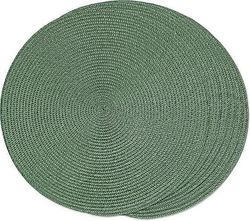 6 kpl pyöreää kudottua pöytämattoa ruokapöydille, pestävä, luistamaton, 38cm (oliivi, 6 kpl)