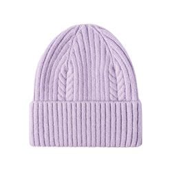 Sajygv Sajy Mäns och Kvinnors Vinter Mode Varmt HuvudSkydd Solid Färg Stickad Hatt Minimalistisk Keps Violet