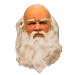 Morsom Santa Claus Full Mask Super Soft Santa Face Mask Parykk Skjegg Costume Dress Up Christmas Party Th