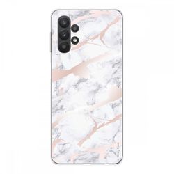 Crazy Kase Cover til Samsung Galaxy A32 5g Soft Silicone 1 Mm, Pink Marble Effect