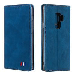 Etui til Samsung Galaxy S9 Plus Cover Magnetic Closure Wallet Book Flip Folio Stand View Læder cover Stødsikker - Blå