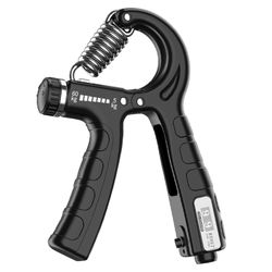 Barsinfi Grip Styrke Træner med Counter, Hånd Greb Strengthener sort