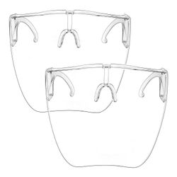 Anti Fog solbriller Fuld ansigtsbeskyttelse Briller Mode Visir Cover Beskyttelsesbriller (2 x gennemsigtige) Ryd