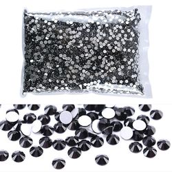 Muggyz Engros 1440-14400stk / pakker SS3-SS50 Crystal Ab 3d Nail Art Dekoration Rhinestones Lim på Flatback Tøj DIY Rhinestone Sort SS34 - 2880pcs