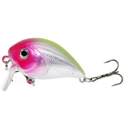 Sajygv Kvalitet flytende fiske hardt agn, lokke for å fange fisk som bass eller karpe, Crank Tackle, 4.5cm, 7g, 1 stk NO8 (andre)