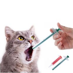 3st Cat Pill Shooter Pill Dispenser Hundspruta Återanvändbar husdjursmedicinmatare för små djur