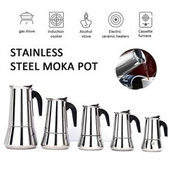 2 ~ 12 kopper kaffetrakter Moka Pot Stove Percolator Rustfritt Pot Top Espresso 600ml 12 cups