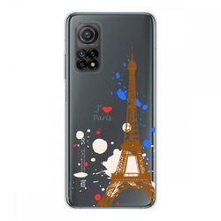 Crazy Kase Hull For Xiaomi Mi 10t I Silikone Fleksibel 1 Mm, Paris Eiffeltårnet