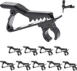 10 kpl rintapidike irrotettava pidike lavalier-mikrofoni mikrofonille minimikrofoni pidikkeen vaihto mikrofonipidike kiinteä mikrofonipidike cli